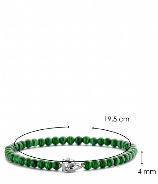 TI SENTO - Milano  925 Sterling Zilver Bracelet 2908 Malachite (2908MA)