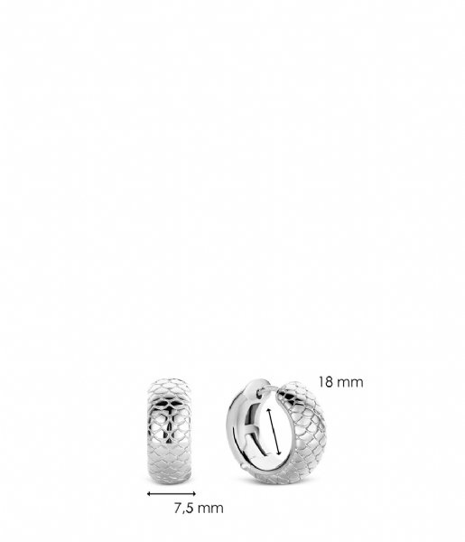 TI SENTO - Milano  925 Sterling Zilver Earrings 7797 Silver Snake (7797SS)