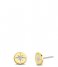 TI SENTO - Milano  925 Sterling Zilver Earrings 7822 Zirconia white yellow gold plated (7822ZY)