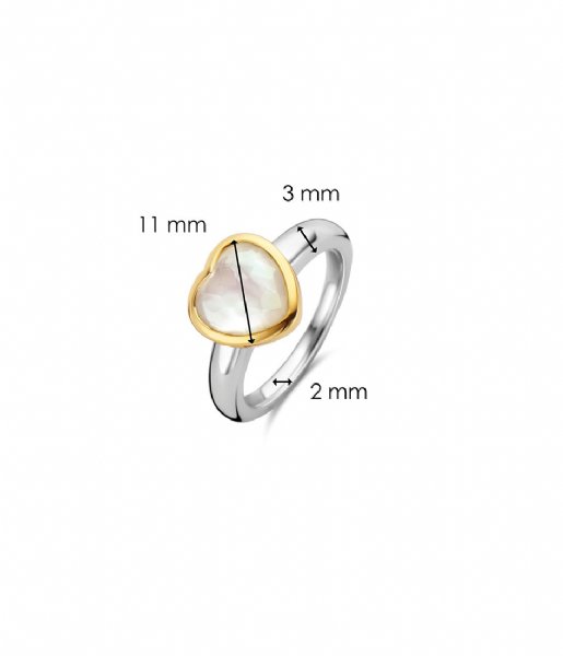 TI SENTO - Milano  925 Sterling Zilveren Ring 12219 Mother Of Pearl (12219MW)