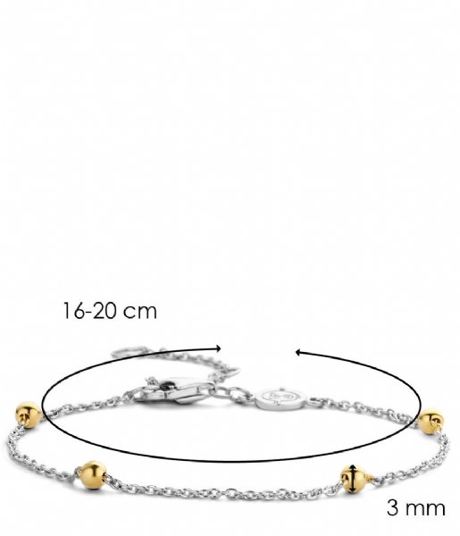 TI SENTO - Milano  925 Sterling Zilveren Armband 2927 Silver gold plated (2927SY)
