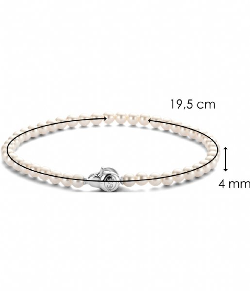 TI SENTO - Milano  925 Sterling Zilveren Bracelet 2908 Pearl White (2908PW)