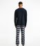 Tommy Hilfiger  Long Sleeve Pant Flannel Tee Des Sky Pin Buffalo Plaid Flannel (0YX)