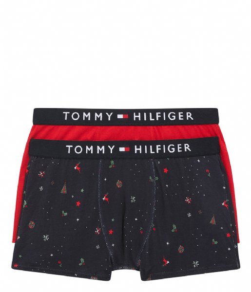 Tommy Hilfiger  2P Trunk Print Festive Scatter Primary Red (0WH)