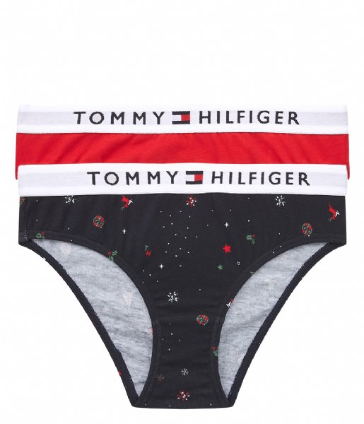 Tommy Hilfiger  2P Slip Print Festive Scatter Primary Red (0WH)
