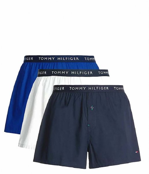 Tommy Hilfiger  3-Pack Woven Boxer Desert Sky Bold Blu Light Cast (0UK)