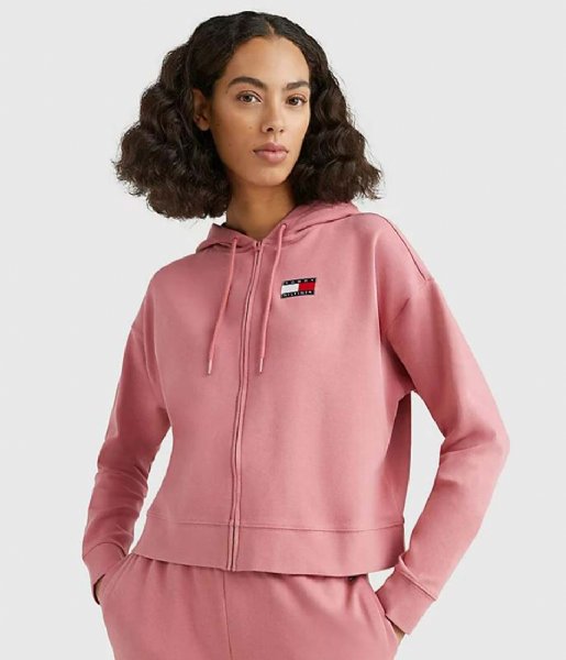 Tommy Hilfiger  Full Zip Hoodie Light Weight English Pink (T1A)