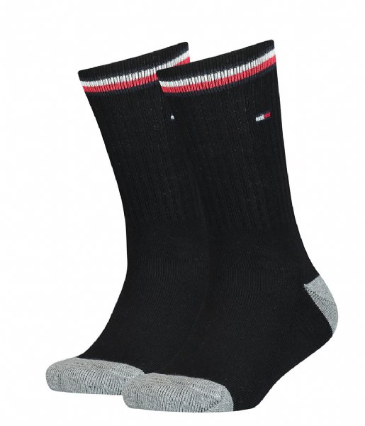 Tommy Hilfiger  Kids Iconic Sports Sock 2P 2-Pack Black (200)