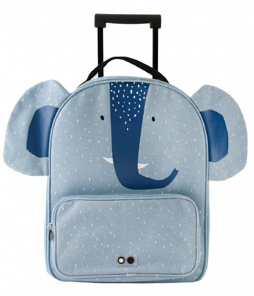 Trixie Handbagageväskor Travel Trolley Mrs. Elephant Blauw