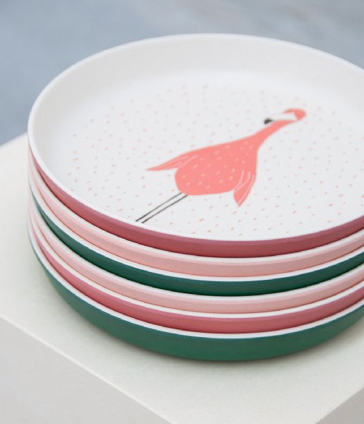 Trixie  Plate - Mrs. Flamingo Print