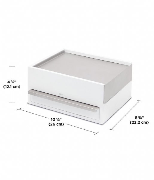 Umbra Förvaringskorg Stowit Storage Box White Nikkel (670)