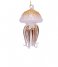 Vondels  Ornament glass diamonds jellyfish H11cm Gold