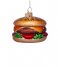 Vondels  Ornament glass multi color hamburger H6cm Brown