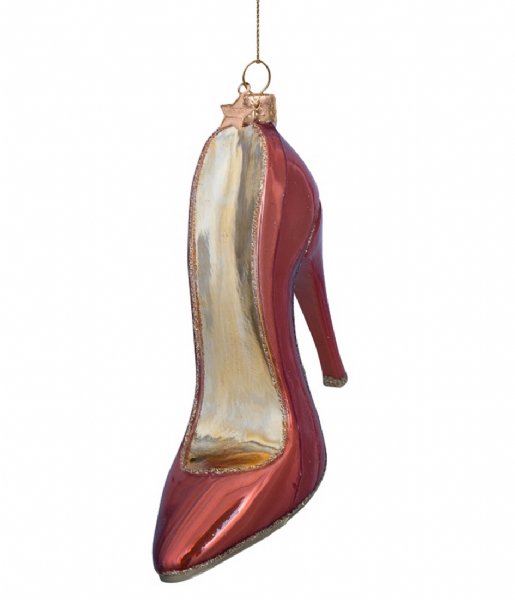 Vondels  Ornament Glass Mid Brown Opal High Heel Shoe 9cm Brown