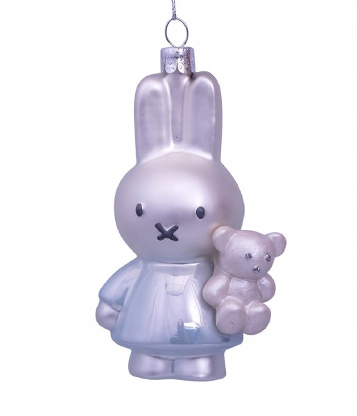 Vondels  Ornament Glass Nijntje Miffy Baby Blue With Bear 11 cm Baby Blue