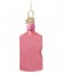 Vondels  Ornament Glass Pink Gin Bottle 10cm Pink