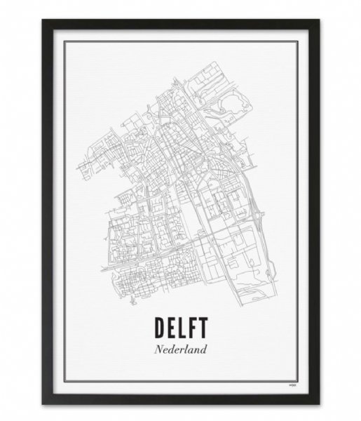 Wijck  Delft City Black White