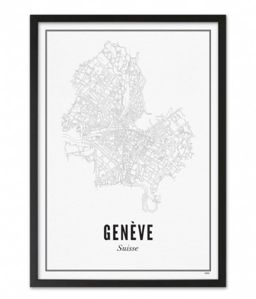 Wijck  Geneve City Prints Black White