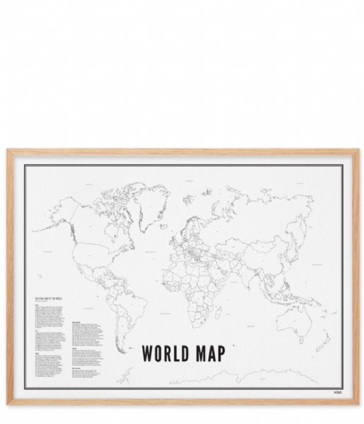 Wijck  World Map Black White