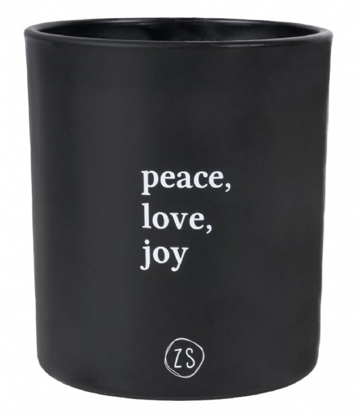 Zusss  Geurkaars In Doosje Peace Love Joy Zwart (0000)